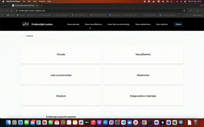 Evidencijski sustav OM Radečić